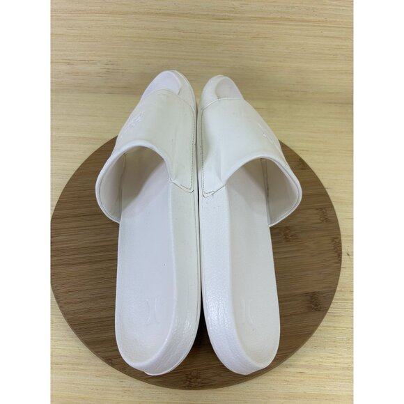 Hurley White Logo Sandal Slides Mens Size 12 - Picture 6 of 7